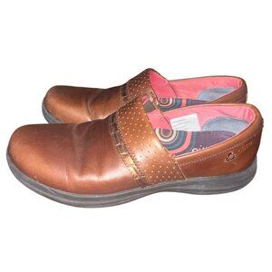 Abeo Cinda Aero System Slip On Flats Shoes Leather Brown Size 7 MED